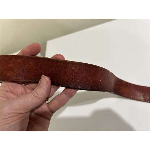 Levis Reversible Belt Brown Leather 1.5" Wide Nickle Buckle Size 36 - Picture 16 of 16